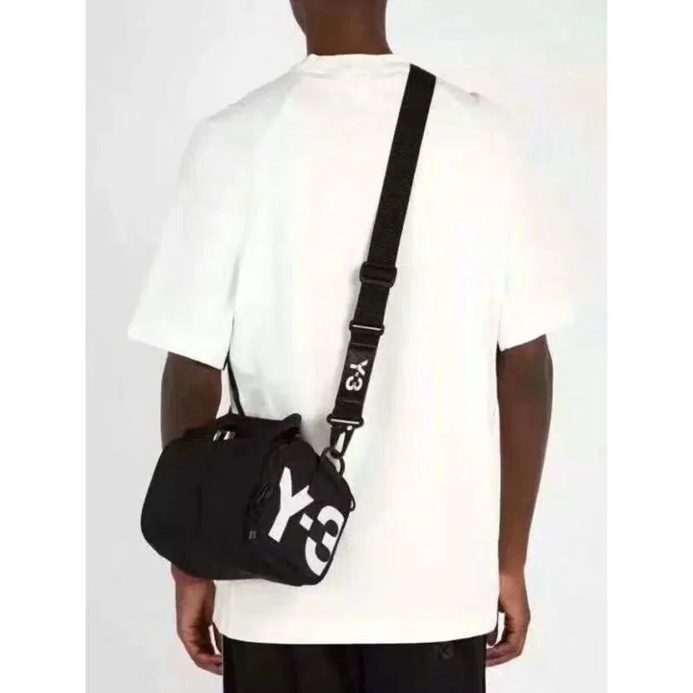 Y-3 Yohji Yamamoto Crossbody Mini Duffel Adidas Black Nylon Shoulder Bag